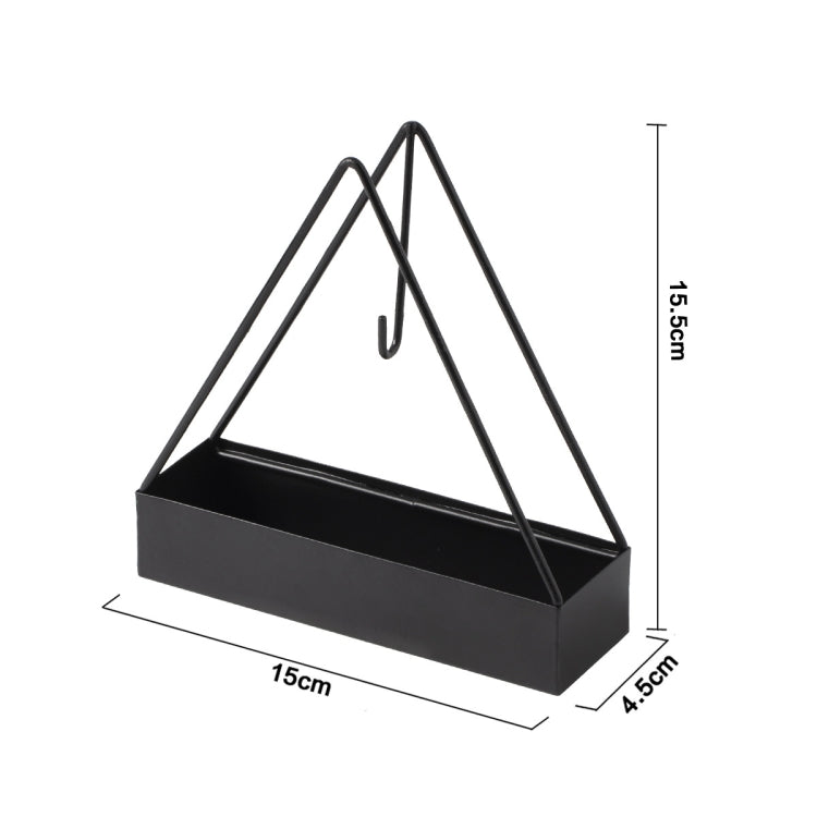 Simple Hangable Wrought Iron Mosquito Coil Holder Portable Fireproof Mosquito Coil Tray Incense Burner Ornaments Triangle (Black) - Mosquito Coil Tray by PMC TechLife | Online Shopping South Africa | PMC TechLife | Buy Now Pay Later Mobicred