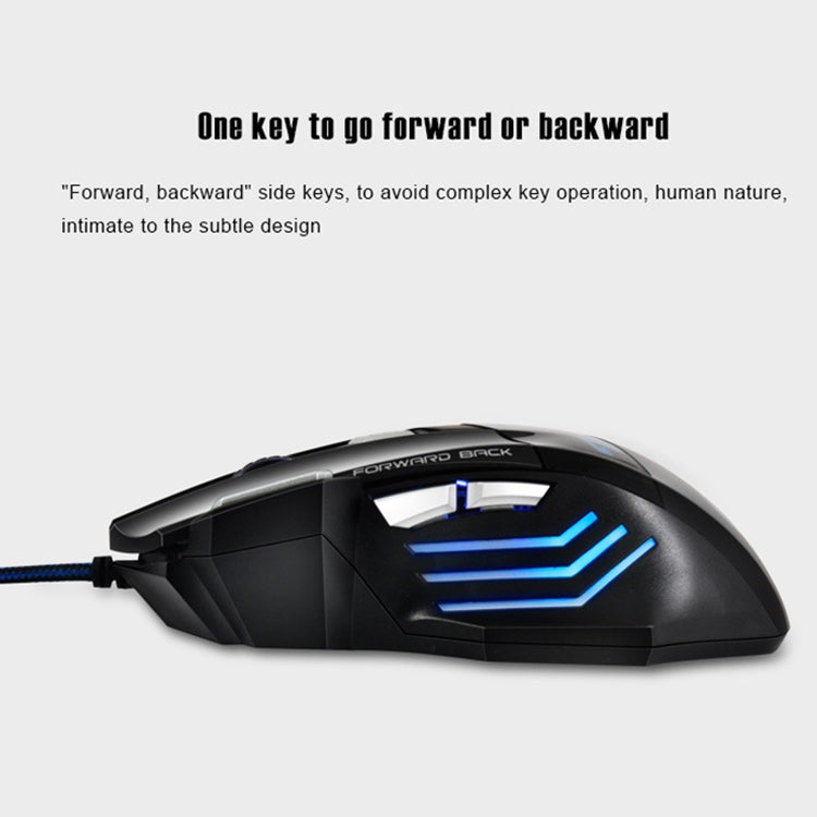 IMICE X7 2400 DPI 7-Key Wired Gaming Mouse with Colorful Breathing Light, Cable Length: 1.8m(Skin Black E-commerce Version) - Wired Mice by IMICE | Online Shopping South Africa | PMC TechLife | Buy Now Pay Later Mobicred
