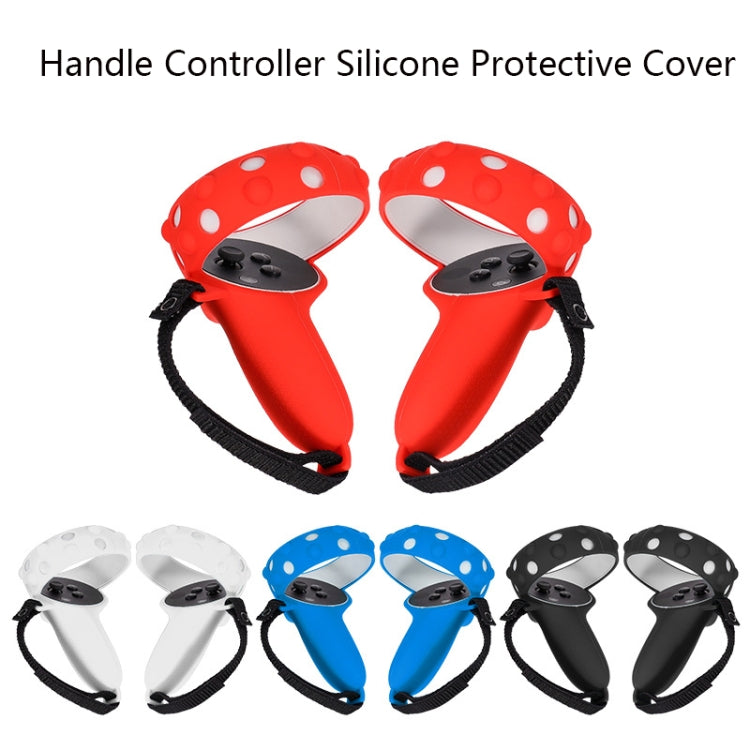 2 Sets GS092 Handle Controller Silicone Protective Cover Anti-Fall And Anti-Lost All-Inclusive Cover For Oculus Quest 2(Blue) - VR Accessories by PMC Jewellery | Online Shopping South Africa | PMC Jewellery | Buy Now Pay Later Mobicred