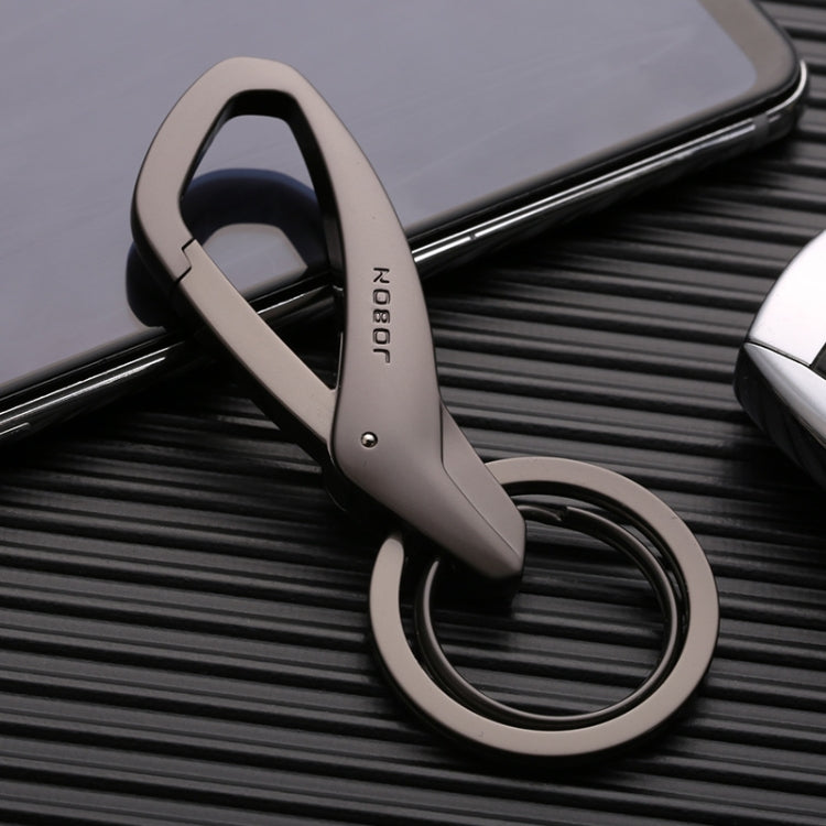 JOBON ZB-197 Car Waist Hanging Keychain Double Ring Metal Keychain(Black) - Key Rings by JOBON | Online Shopping South Africa | PMC TechLife | Buy Now Pay Later Mobicred