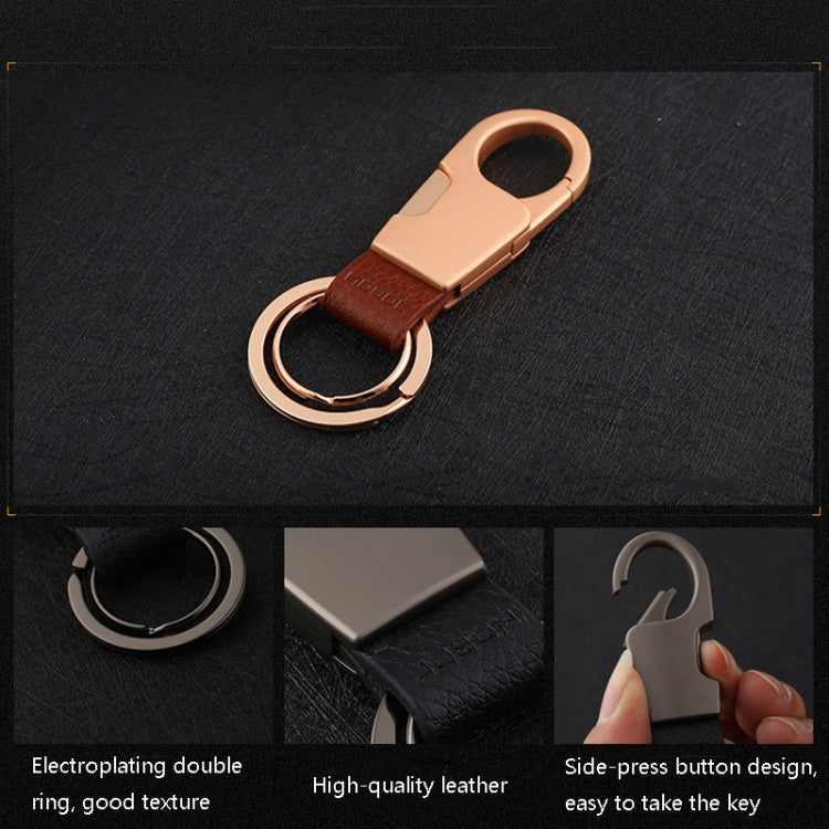 JOBON ZB-028YSK Car Keychain Men Waist Hangs Side Press Keychain(Black Nickel) - Key Rings by JOBON | Online Shopping South Africa | PMC TechLife | Buy Now Pay Later Mobicred
