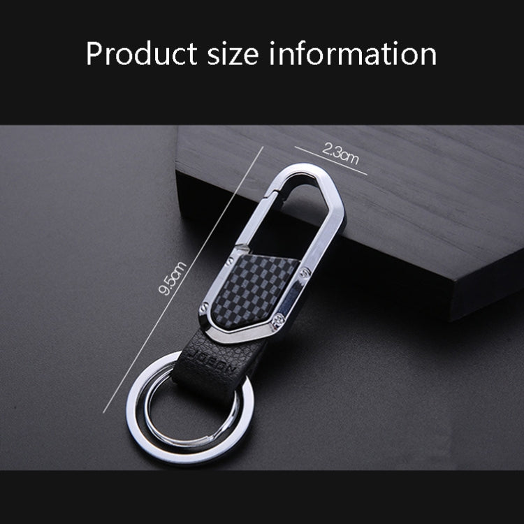 JOBON ZB-106A Business Men Metal Keychain Double Loop Car Pendant Keychain(Black Nickel) - free shipping - PMC TechLife - Order now!