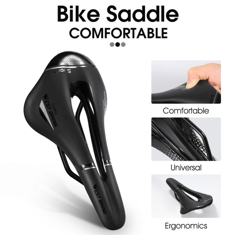 WEST BIKING YP0801117 Bike Cushion Riding Comfort Road Car Mountain Bike Seat Cushion Accessories, Size: Free Size(White Red) - Bicycle Saddle by WEST BIKING | Online Shopping South Africa | PMc TechLife | Buy Now Pay Later Mobicred