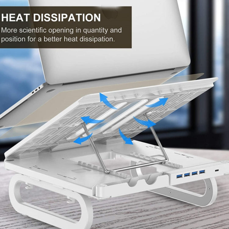 A23 Foldable Notebook Stand With 10-Speed Adjustment Computer Cooling Lifting Stand, Colour: Regular (White) - Laptop Stand by PMC Jewellery | Online Shopping South Africa | PMC Jewellery | Buy Now Pay Later Mobicred