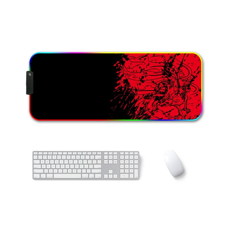 260x390x3mm F-01 Rubber Thermal Transfer RGB Luminous Non-Slip Mouse Pad(Red Fox) - Mouse Pads by PMC Jewellery | Online Shopping South Africa | PMC Jewellery | Buy Now Pay Later Mobicred