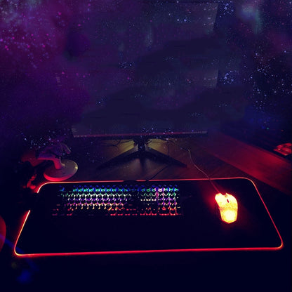 260x390x3mm F-01 Rubber Thermal Transfer RGB Luminous Non-Slip Mouse Pad(Red Fox) - Mouse Pads by PMC Jewellery | Online Shopping South Africa | PMC Jewellery | Buy Now Pay Later Mobicred