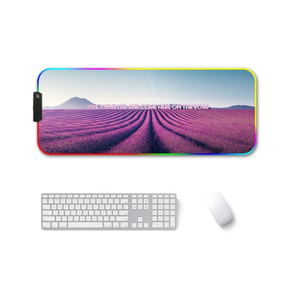 260x390x4mm F-01 Rubber Thermal Transfer RGB Luminous Non-Slip Mouse Pad(Lavender) - Mouse Pads by PMC Jewellery | Online Shopping South Africa | PMC Jewellery | Buy Now Pay Later Mobicred