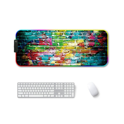 260x390x4mm F-01 Rubber Thermal Transfer RGB Luminous Non-Slip Mouse Pad(Colorful Brick) - Mouse Pads by PMC Jewellery | Online Shopping South Africa | PMC Jewellery | Buy Now Pay Later Mobicred