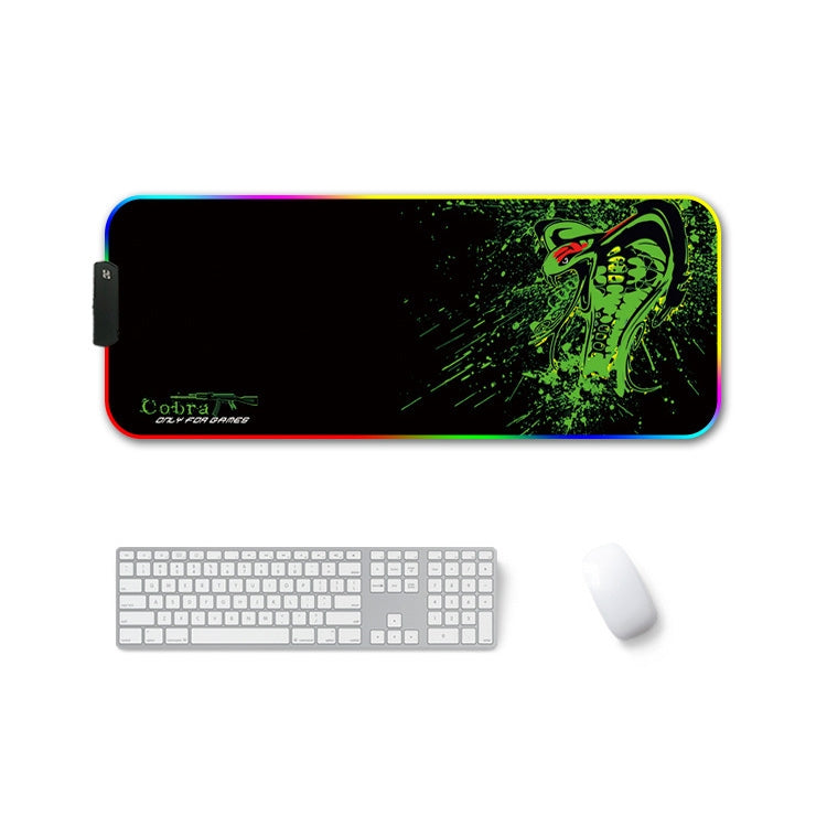 260x390x4mm F-01 Rubber Thermal Transfer RGB Luminous Non-Slip Mouse Pad(Brontosaurus) - Mouse Pads by PMC Jewellery | Online Shopping South Africa | PMC Jewellery | Buy Now Pay Later Mobicred