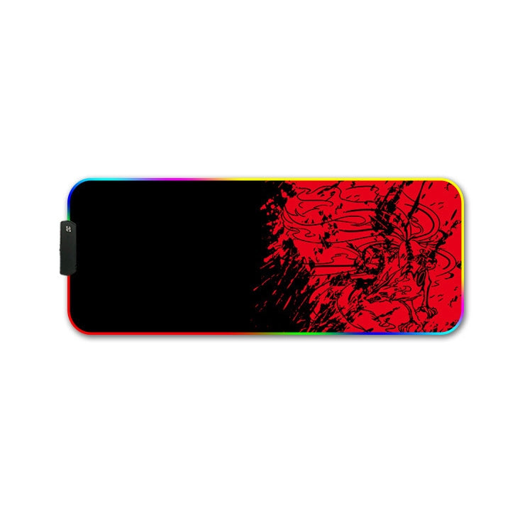 400x900x3mm F-01 Rubber Thermal Transfer RGB Luminous Non-Slip Mouse Pad(Red Fox) - free shipping - PMC Jewellery - Order now!