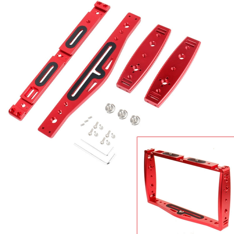 Diving Dual Handheld Grip Bracket Stabilizer Extension Phone Clamp Camera Rig Cage Underwater Case for GoPro HERO9 /8 /7, Colour: Red - Camera Cage by PMC TechLife | Online Shopping South Africa | PMC TechLife | Buy Now Pay Later Mobicred