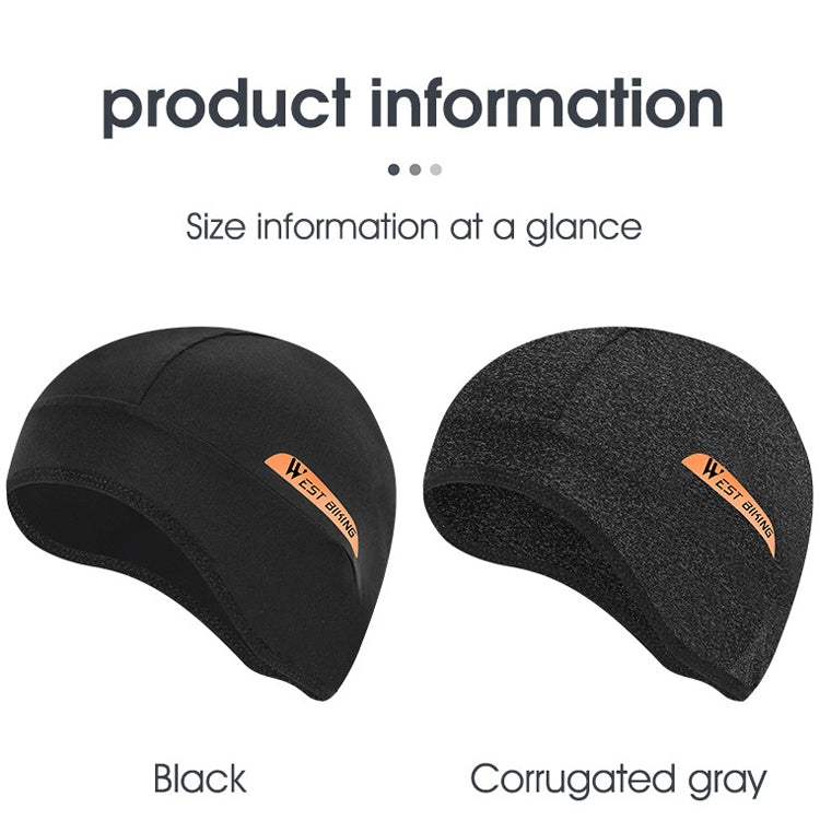 West Biking YP0201294 Summer Ice Silk Hat Riding Windproof Hood Breathable And Quick-Drying Helmet Lining Cap, Size: Free Size(Black) - Protective Helmet & Masks by WEST BIKING | Online Shopping South Africa | PMC TechLife | Buy Now Pay Later Mobicred