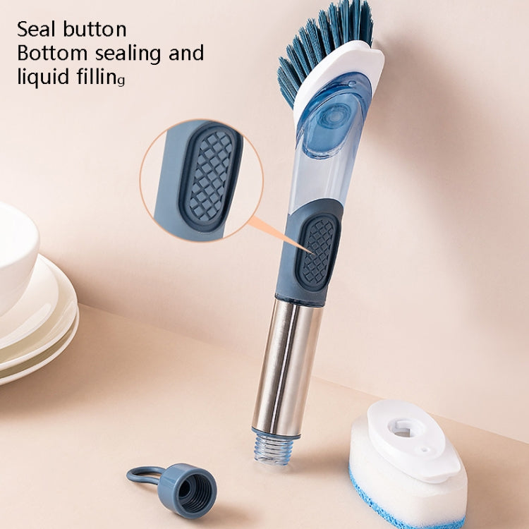 Kitchen Oil Dirty Pan Brush Can Add Detergent Sponge Brush Long Handle Cleaning Brush(Blue) - Cleaning Tools by PMc TechLife | Online Shopping South Africa | PMc TechLife | Buy Now Pay Later Mobicred