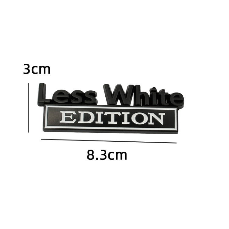 2 PCS Car Metal Leaf Board Label Less White Edition Modified Body Labeling(Silver Black) - Decorative Sticker by PMC TechLife | Online Shopping South Africa | PMC TechLife | Buy Now Pay Later Mobicred