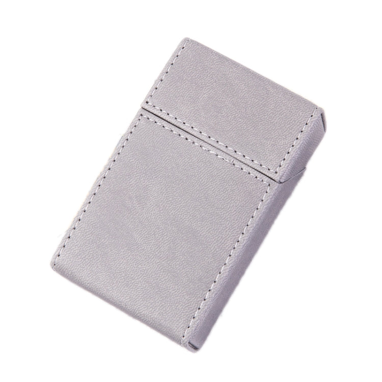 PU Leather Business Portable Cigarette Case(Gray) - Cigarette Box & Ashtrays by PMC Jewellery | Online Shopping South Africa | PMC Jewellery