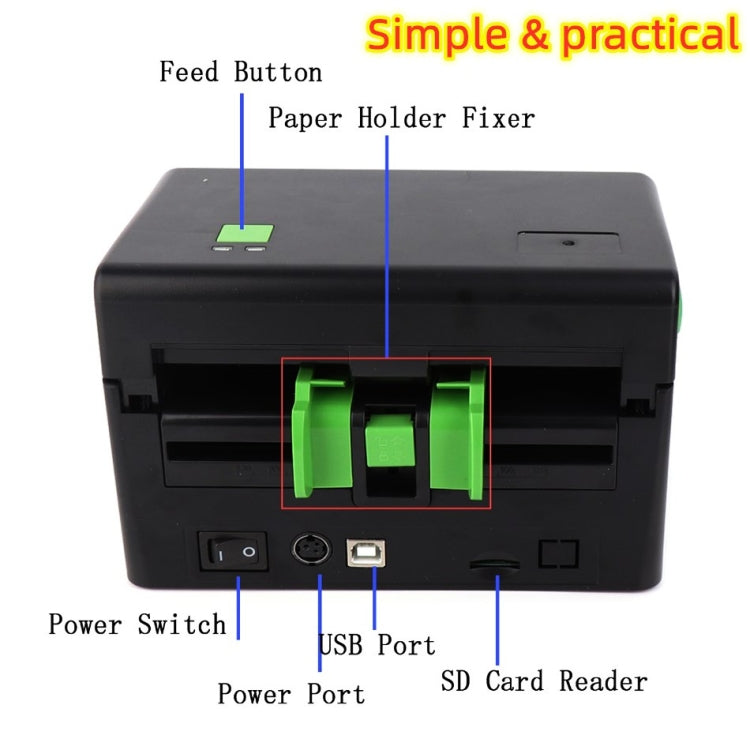 Xprinter XP-108B 4 Inch 108mm Label Printer Thermal Barcode Printer ,Model: USB - free shipping - PMC Jewellery - Order now!
