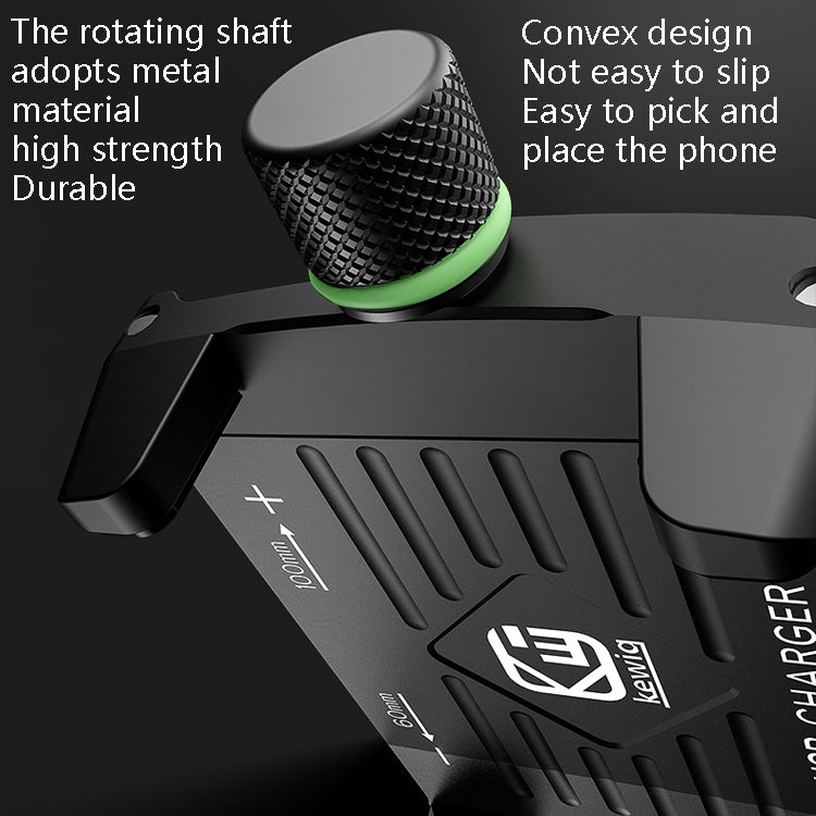 Kewig M6-S 12V Motorcycle Waterproof Aluminum Alloy Mobile Phone Bracket With QC3.0 Fast Charging(Silver) - Holder by Kewig | Online Shopping South Africa | PMC TechLife | Buy Now Pay Later Mobicred