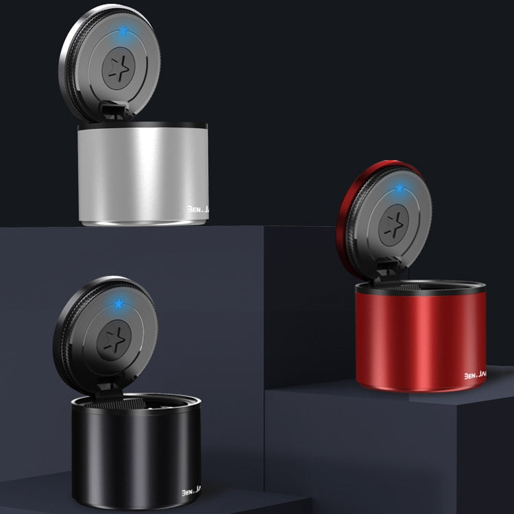 BEN.JACK Ashtray With Cover Personality Multi-Function Universal Car Ashtray(Silver) - free shipping - PMC TechLife - Order now!