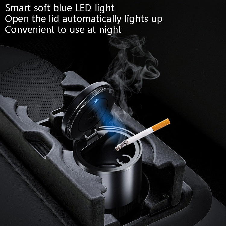 BEN.JACK Ashtray With Cover Personality Multi-Function Universal Car Ashtray(Silver) - Ashtrays by BEN.JACK | Online Shopping South Africa | PMC Jewellery | Buy Now Pay Later Mobicred