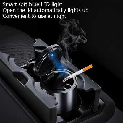 BEN.JACK Ashtray With Cover Personality Multi-Function Universal Car Ashtray(Silver) - Ashtrays by BEN.JACK | Online Shopping South Africa | PMC Jewellery | Buy Now Pay Later Mobicred