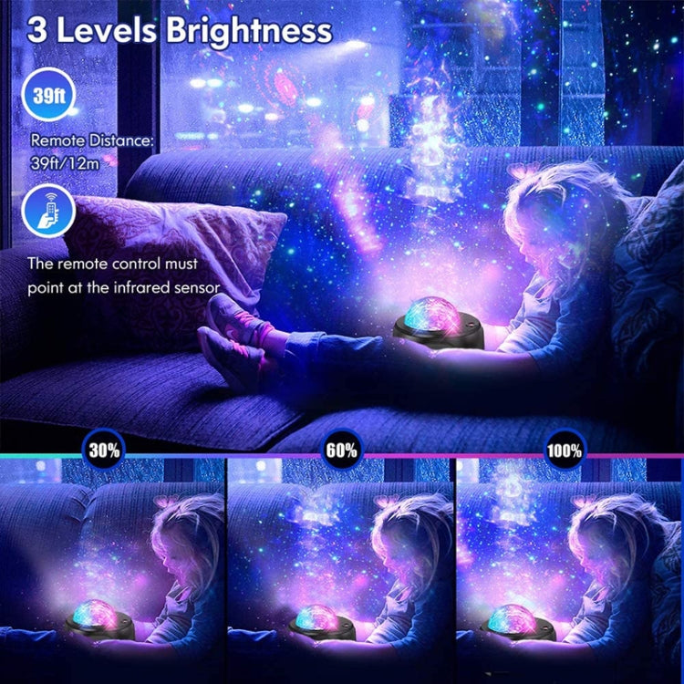 DQ-M3 LED Rotating Starry Sky Light Bluetooth Music Planets Ocean Projector Support TF Card,Style: Rechargeable(Black) - Novelty Lighting by PMC TechLife | Online Shopping South Africa | PMC TechLife | Buy Now Pay Later Mobicred