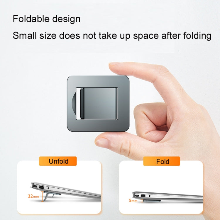 Oatsbasf 03321 Notebook Computer Invisible Height Increase Bracket Desktop Folding Storage Radiator(Gray) - Laptop Stand by PMC TechLife | Online Shopping South Africa | PMC TechLife | Buy Now Pay Later Mobicred