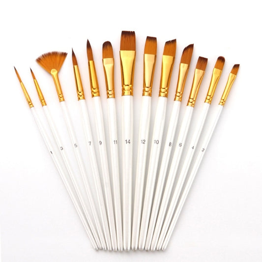 Zhu Ting Student Nylon Wool Multifunctional Watercolor Brush(13 PCS/Set Pearl White) - Art Supplies by PMC Jewellery | Online Shopping South Africa | PMC Jewellery