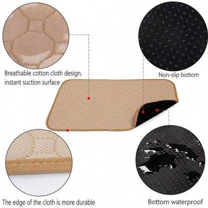 100x67cm Car Pet Injection Pad Waterproof Pad Cat Dog Sofa Waterproof Diapholic Carpet Water Absorbing Pad(Light Grey) - Seat Accessories by PMC Jewellery | Online Shopping South Africa | PMC Jewellery | Buy Now Pay Later Mobicred