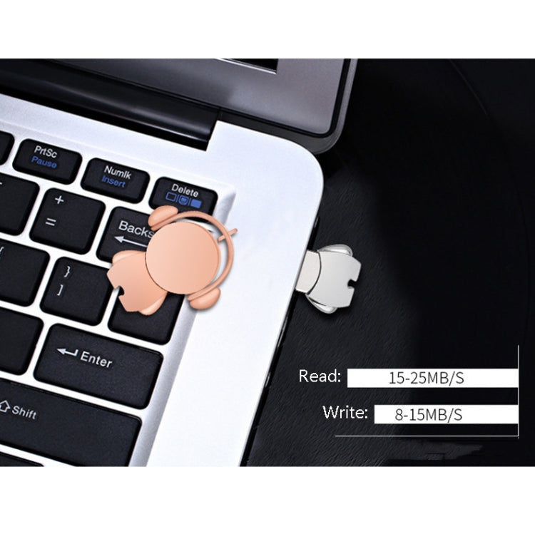 Y01 Metal Musician Car Cartoon Style U Disk, Capacity: 8GB(Rose Gold) - USB Flash Drives by PMc TechLife | Online Shopping South Africa | PMc TechLife | Buy Now Pay Later Mobicred