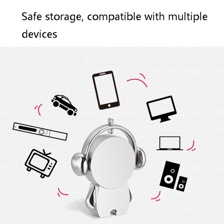 Y01 Metal Musician Car Cartoon Style U Disk, Capacity: 16GB(Rose Gold) - USB Flash Drives by PMc TechLife | Online Shopping South Africa | PMc TechLife | Buy Now Pay Later Mobicred