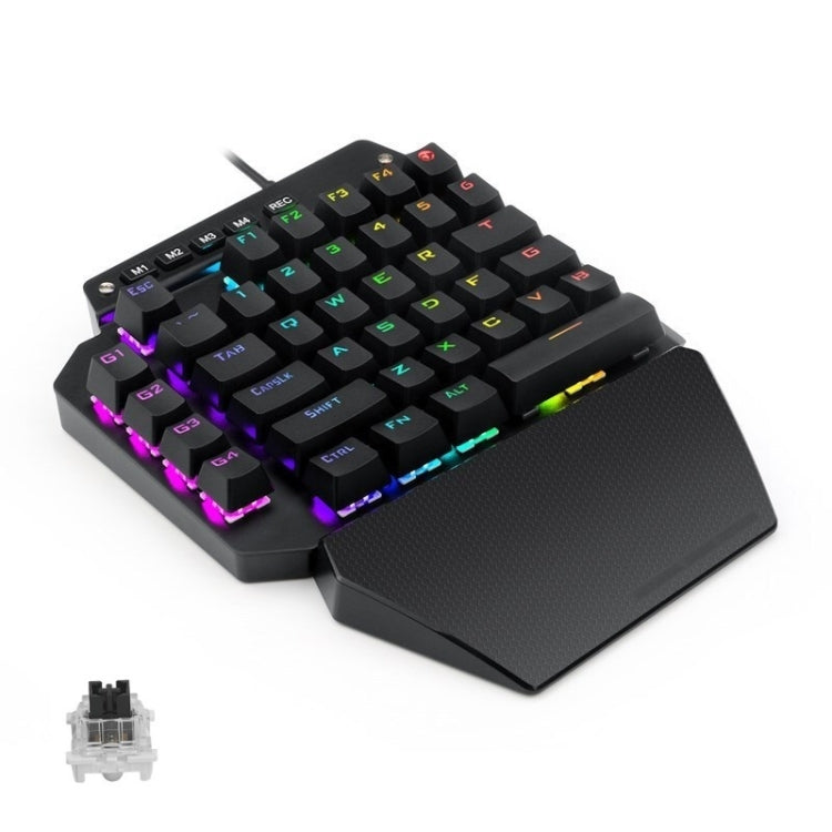 K700 44 Keys RGB Luminous Switchable Axis Gaming One-Handed Keyboard, Cable Length: 1m(Black Shaft) - Wired Keyboard by PMC Jewellery | Online Shopping South Africa | PMC Jewellery | Buy Now Pay Later Mobicred