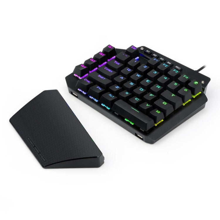 K700 44 Keys RGB Luminous Switchable Axis Gaming One-Handed Keyboard, Cable Length: 1m(Black Shaft) - Wired Keyboard by PMC Jewellery | Online Shopping South Africa | PMC Jewellery | Buy Now Pay Later Mobicred