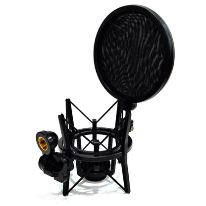 SH-101 Microphone Shockproof Bracket Condenser Microphone Blowout Cover Set(Black) - Windshield by PMC Jewellery | Online Shopping South Africa | PMC Jewellery | Buy Now Pay Later Mobicred