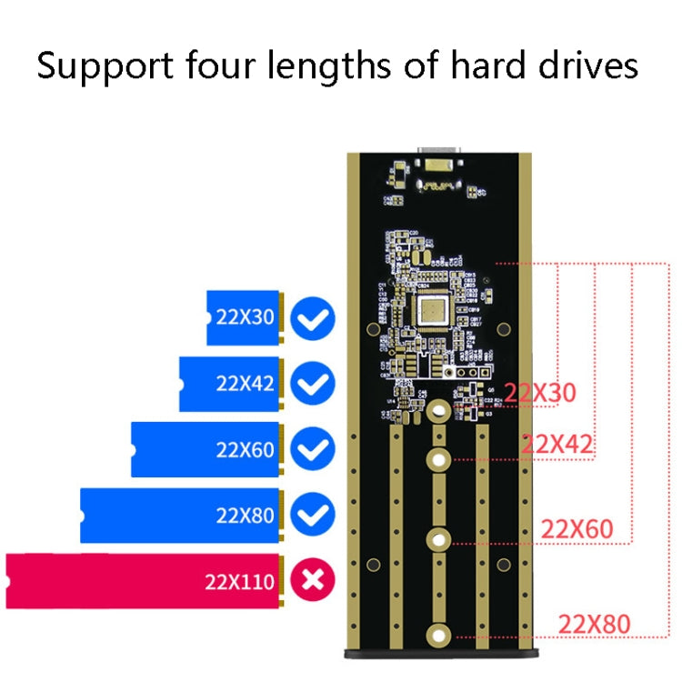 M.2 NVME / NGFF Mobile Hard Disk Box TYPE-C3.1 Notebook External Solid State Drive Box, Style: PC280K NVME Double Cable - HDD Enclosure by PMC Jewellery | Online Shopping South Africa | PMC Jewellery | Buy Now Pay Later Mobicred