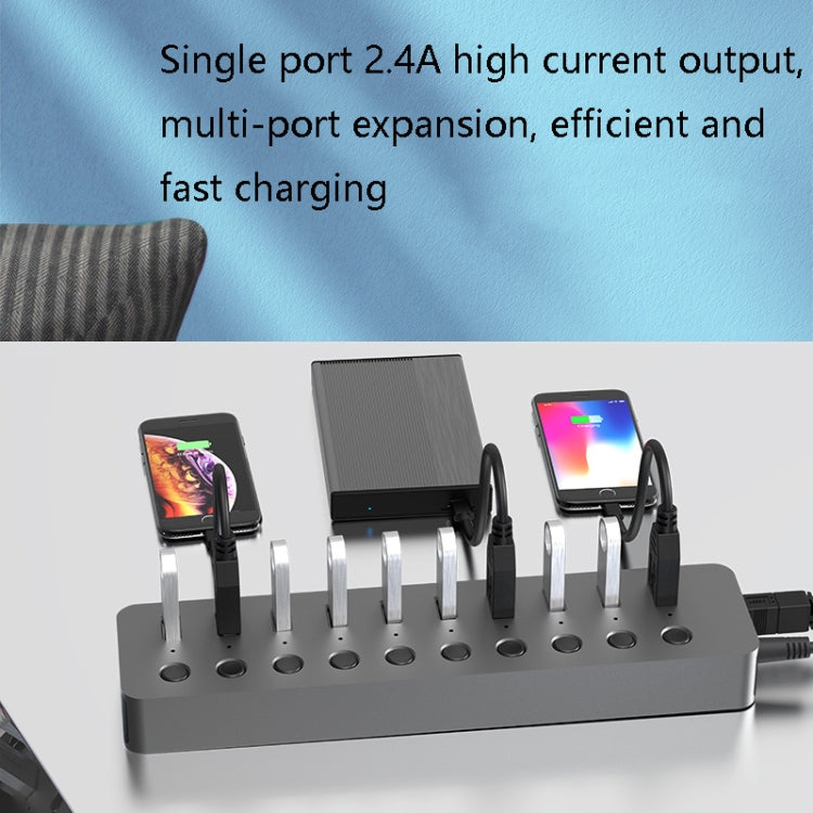 Blueendless USB Splitter Aluminum Alloy QC Fast Charge Expander, Number of interfaces: 7-port (12V2A Power) - free shipping - PMC Jewellery - Order now!