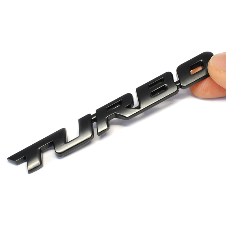 8 PCS Car Alloy Modified Turbocharged TURBO Metal Car Sticker Sports Body Sticker Car Tail Label Side Decoration Sticker, Model: Large 12 X 1.4cm(Black) - free shipping - PMC TechLife - Order now!