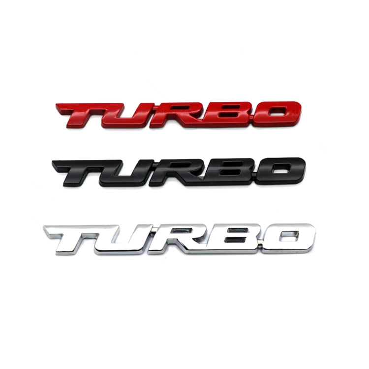 8 PCS Car Alloy Modified Turbocharged TURBO Metal Car Sticker Sports Body Sticker Car Tail Label Side Decoration Sticker, Model: Large 12 X 1.4cm(Red) - Decorative Sticker by PMC TechLife | Online Shopping South Africa | PMC TechLife | Buy Now Pay Later Mobicred