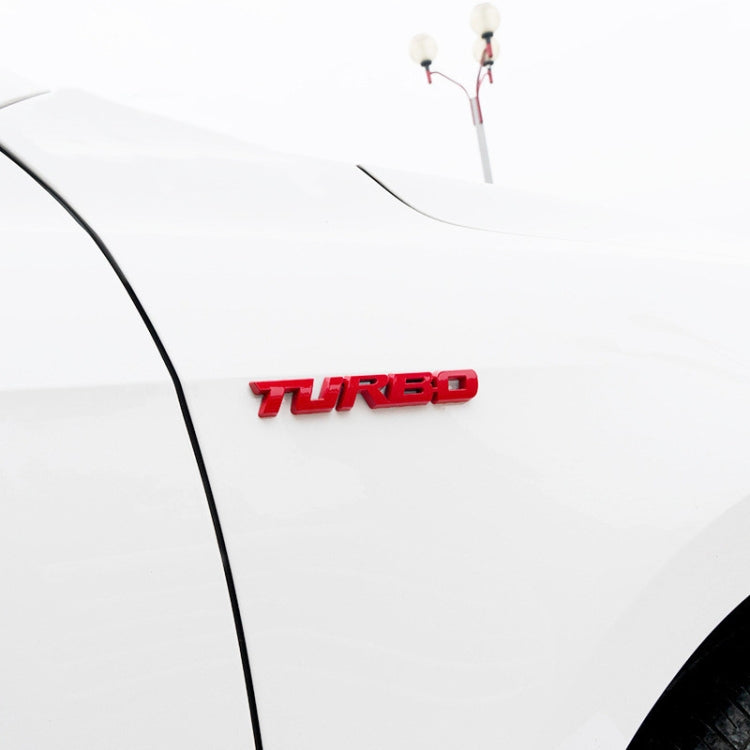 8 PCS Car Alloy Modified Turbocharged TURBO Metal Car Sticker Sports Body Sticker Car Tail Label Side Decoration Sticker, Model: Large 12 X 1.4cm(Black) - free shipping - PMC TechLife - Order now!