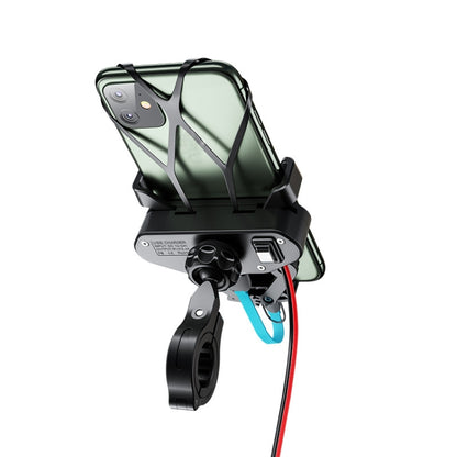 M10 2.4A Charging Version Kewig Motorcycle Electric Car Mobile Phone Navigation Waterproof Bracket - Holder by Kewig | Online Shopping South Africa | PMC Jewellery | Buy Now Pay Later Mobicred