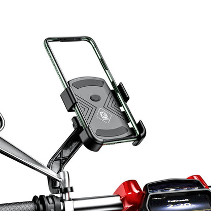 Kewig M16-B Bicycle Motorcycle Outdoor Riding Fixed Mobile Phone Bracket, Style:  Rearview Mirror(Black) - Holder by Kewig | Online Shopping South Africa | PMC Jewellery | Buy Now Pay Later Mobicred