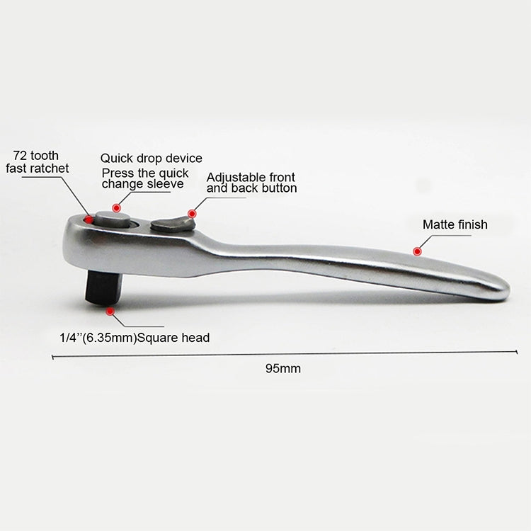 Portable Mini Single-Ended Torque Rachet Wrench Spanner Hand Repair Tools - Hex Key & Spanner by PMc TechLife | Online Shopping South Africa | PMc TechLife | Buy Now Pay Later Mobicred