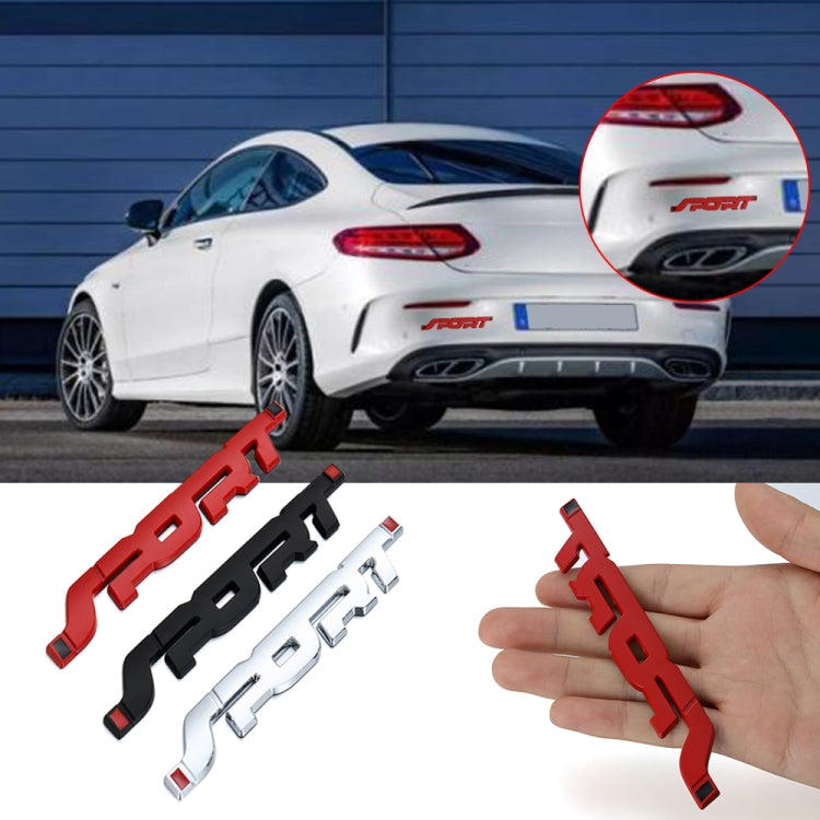 6 PCS  Metal 3D Stereo Car Sticker Modified Sport Tail Sticker Body Sticker(Black) - 3D Creative Stickers by PMC TechLife | Online Shopping South Africa | PMC TechLife | Buy Now Pay Later Mobicred