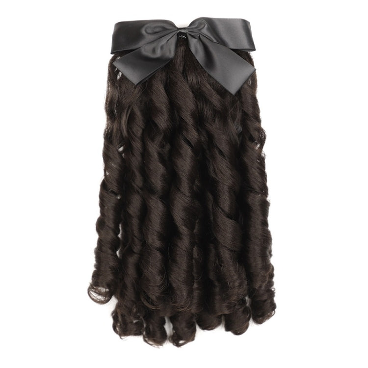 Princess Curly Ponytail Wig Costume Film And Television Retro Prom Comb Ponytail Curly Hair(Brownish Black) - free shipping - PMC TechLife - Order now!