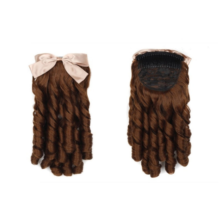 Princess Curly Ponytail Wig Costume Film And Television Retro Prom Comb Ponytail Curly Hair(Light Brown) - free shipping - PMC TechLife - Order now!