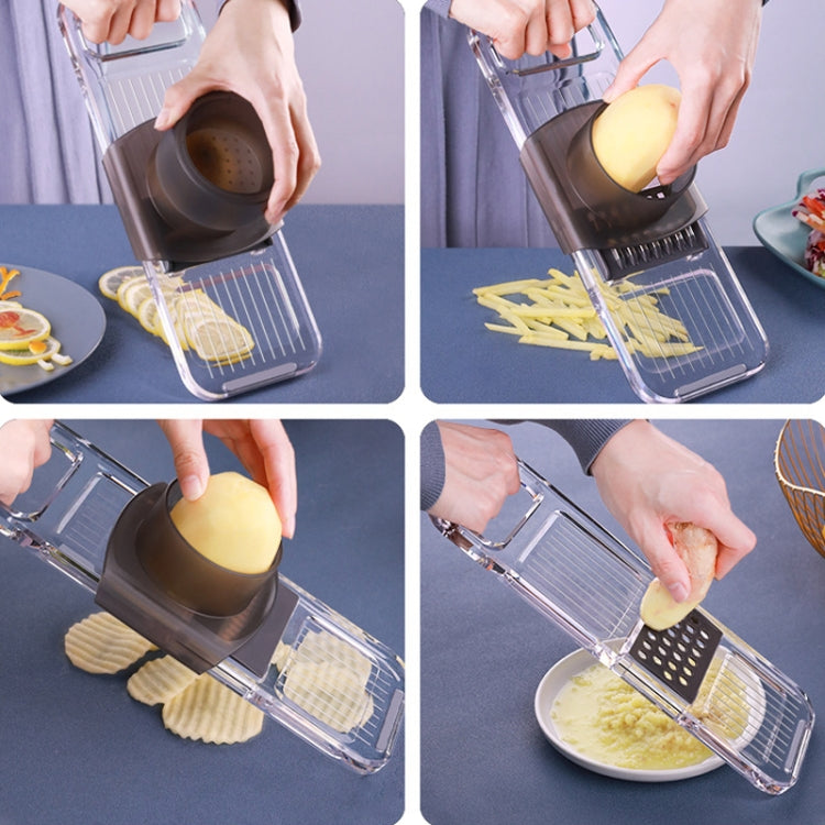 Multi-Function Slicker Kitchen Gadget Potato Slice Grater, Colour: Three Knives Gray - Cutter & Peeler by PMC Jewellery | Online Shopping South Africa | PMC Jewellery | Buy Now Pay Later Mobicred