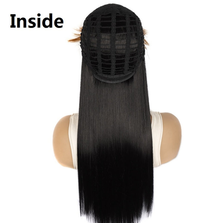 Color Bleaching And Dyeing Double Sideburns With Bangs Long Straight Hip-Hop Wig(Smoke Pink Bleaching Black) - free shipping - PMC TechLife - Order now!
