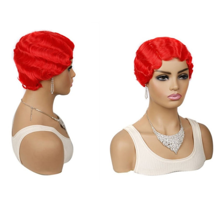 Ladies Short Hair Wig Retro Water Wave Curly Wig(27 #) - free shipping - PMC TechLife - Order now!