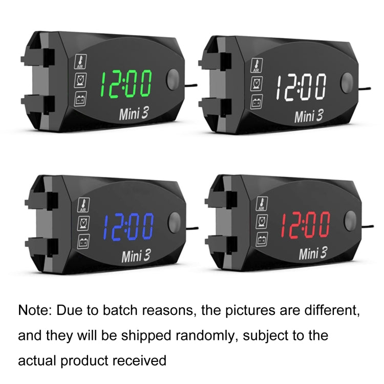 Voltage Clock And Temperature 3 In 1 LED Electronic Meter Large-Screen Digital Display Waterproof And Dustproof Voltmeter(White Light) - free shipping - PMC TechLife - Order now!