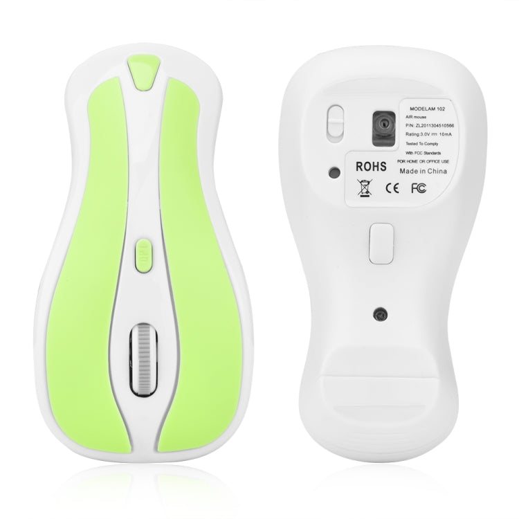 PR-01 1600 DPI 7 Keys Flying Squirrel Wireless Mouse 2.4G Gyroscope Game Mouse(White Green) - Wireless Mice by PMC Jewellery | Online Shopping South Africa | PMC Jewellery | Buy Now Pay Later Mobicred