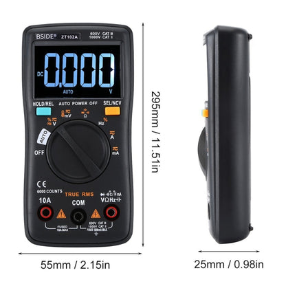 BSIDE ZT102A LCD Display 6000 Words AUTO Intelligent Gear Automatic Range Digital Multimeter - Digital Multimeter by BSIDE | Online Shopping South Africa | PMC Jewellery | Buy Now Pay Later Mobicred